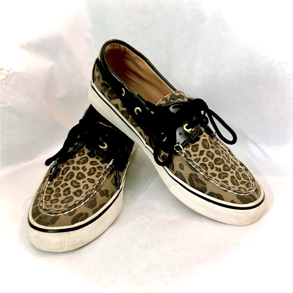 Sperry Top=Slider Leopard Shoes